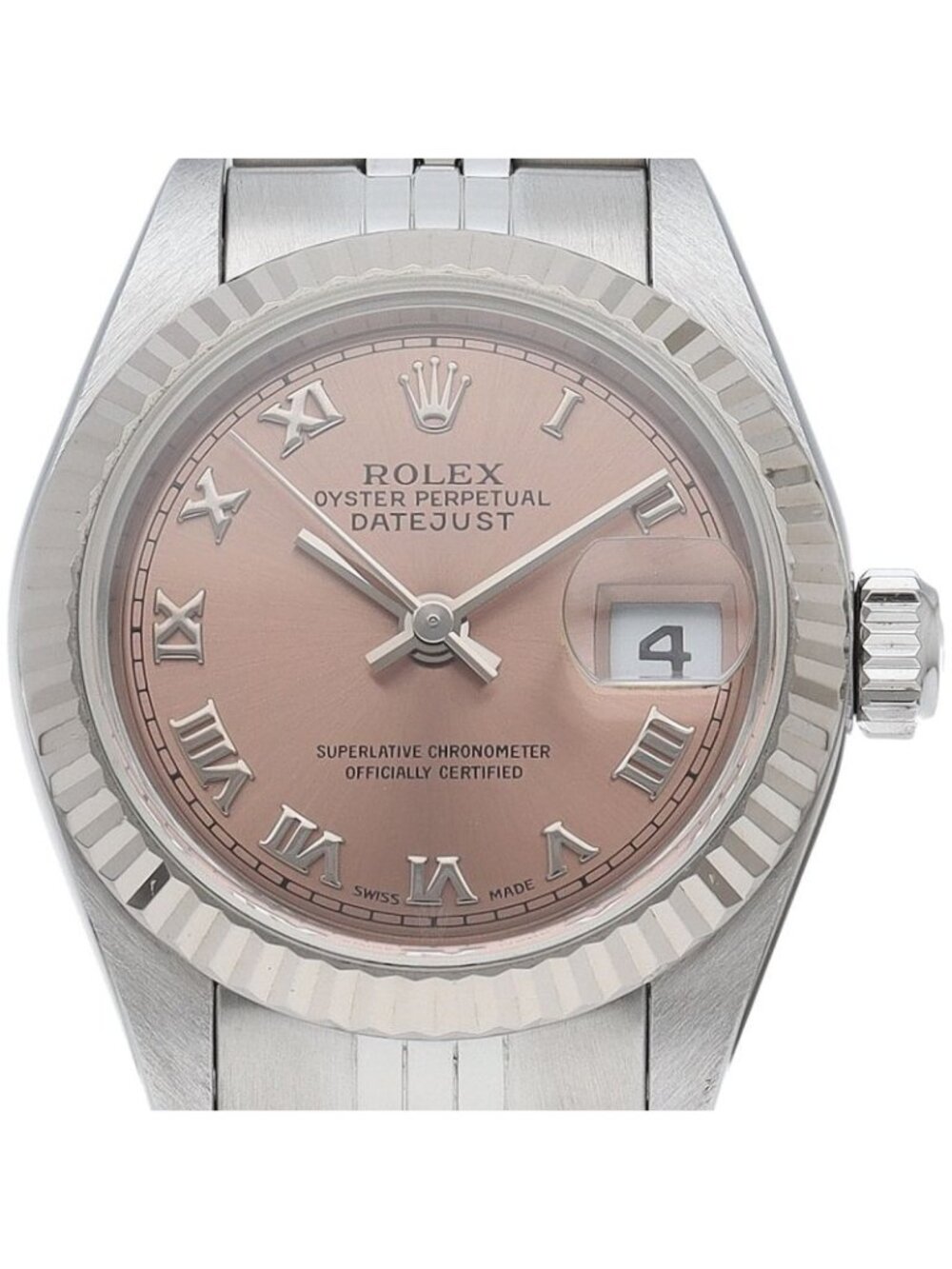 Rolex Datejust Watch 18k White Gold SS Pink 19